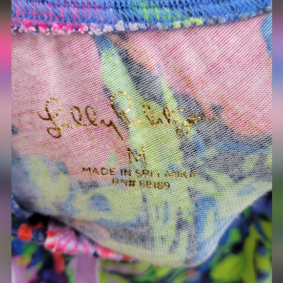 Lilly Pulitzer PJ Knit Set Button-up Top Multi Festive Fantasy Size Med - Picture 6 of 11